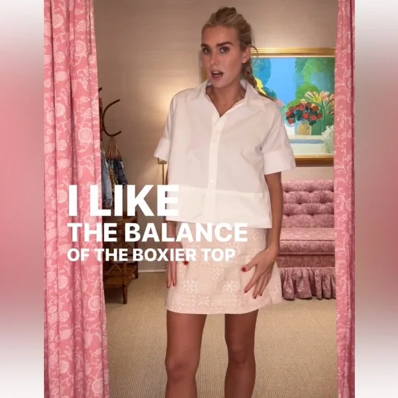 Julia Amory Antibes Top Blanc Medium NWT - Picture 11 of 16